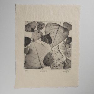 "Fall #1", 19x19cm on 25x33cm washi paper 20g/m2